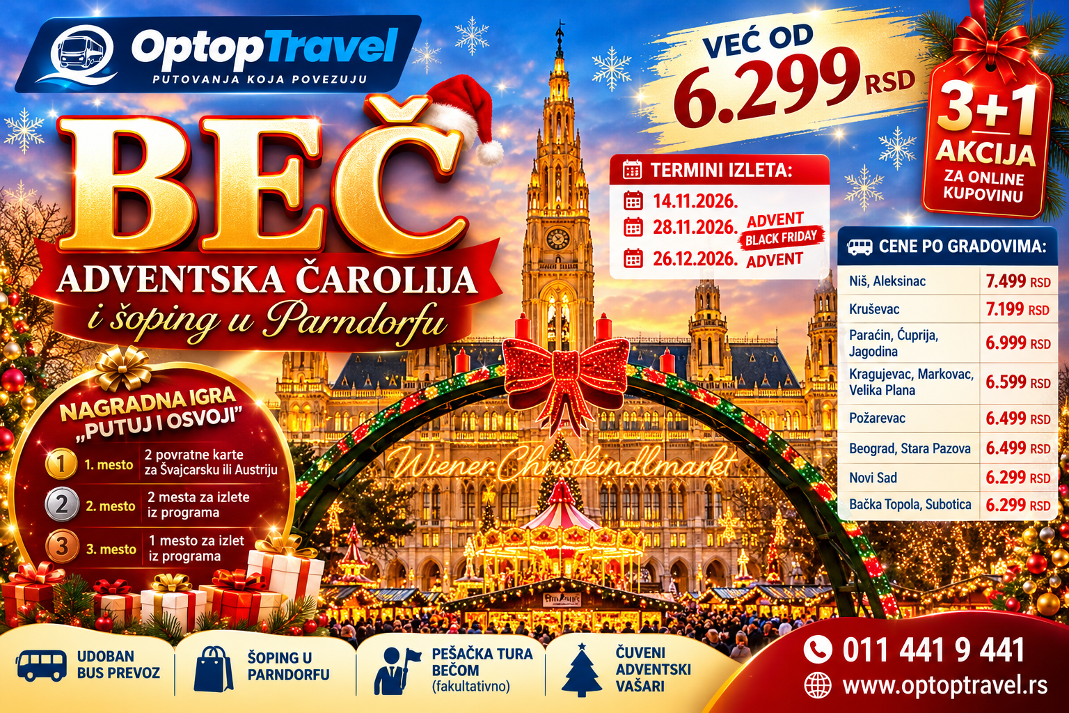 BEČ – ADVENTSKA ČAROLIJA I ŠOPING U PARNDORFU 🛍️🎄